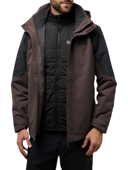 Jack Wolfskin Romberg 3-in-1 Jacket, Peat, Peat