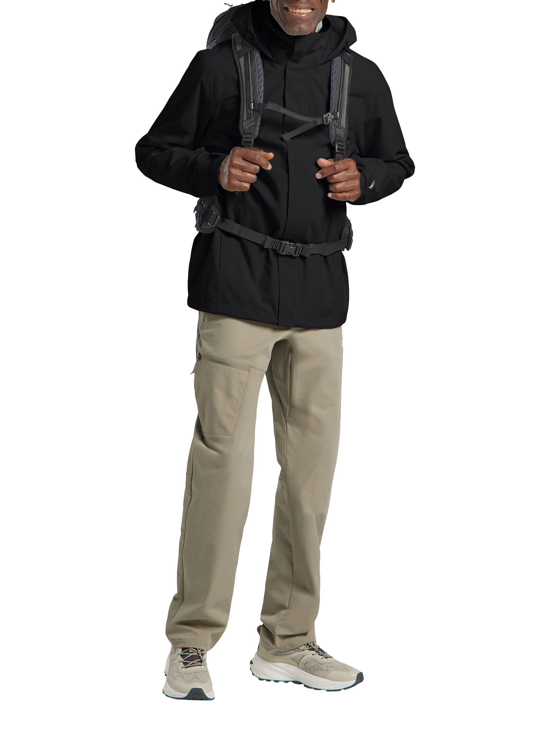 Product image 2 of 4, which shows Jack Wolfskin Trail Time Waterproof Jacket, Black, L