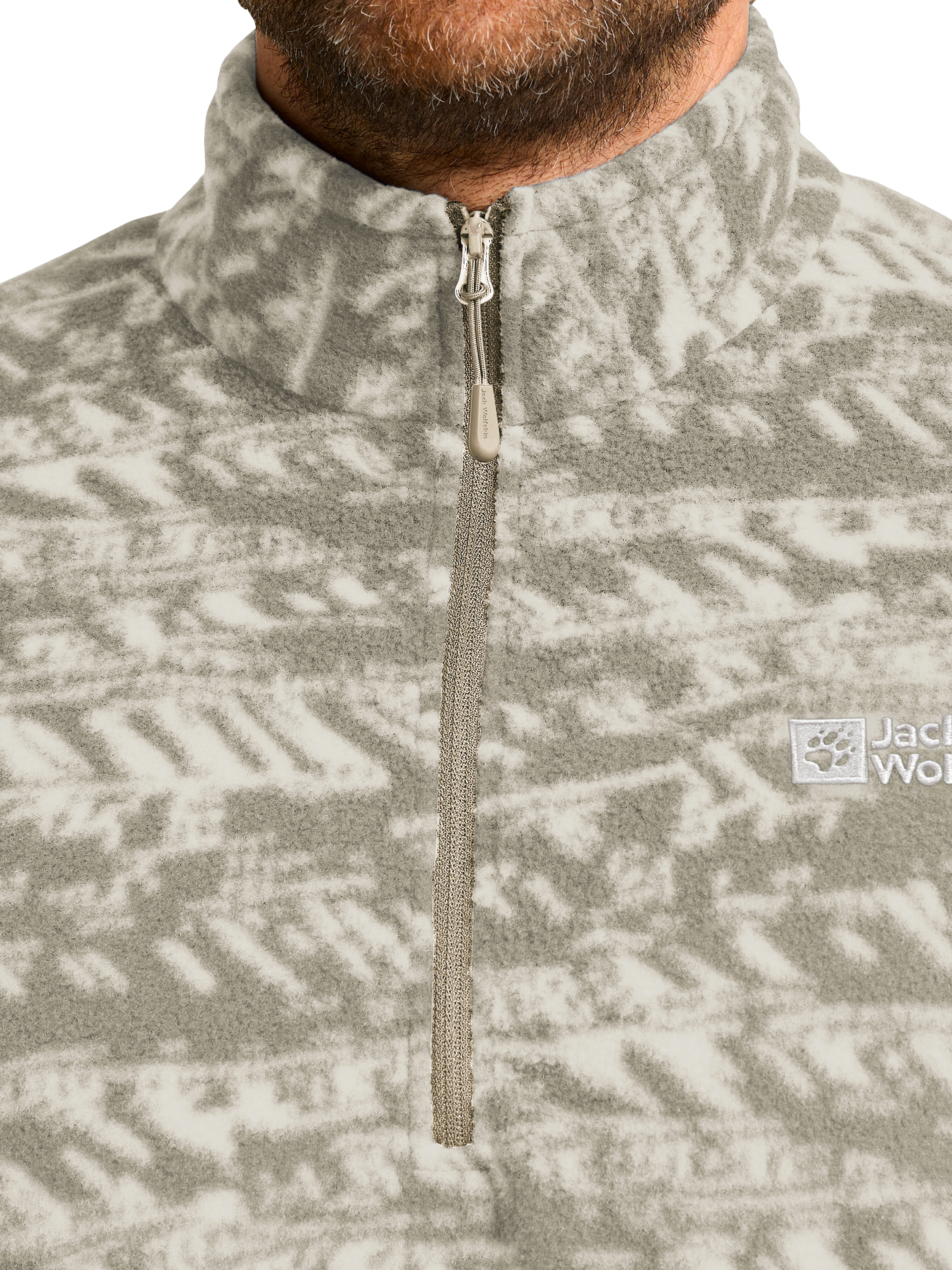 Product image 3 of 6, which shows Jack Wolfskin Big Sky Half Zip Top, Linen, S