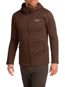 Jack Wolfskin Peak District Fleece Jacket, Hot Choc, Hot Choc