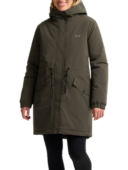 Jack Wolfskin Chilly Frost Parka Coat, Obsidian Moss, Obsidian Moss
