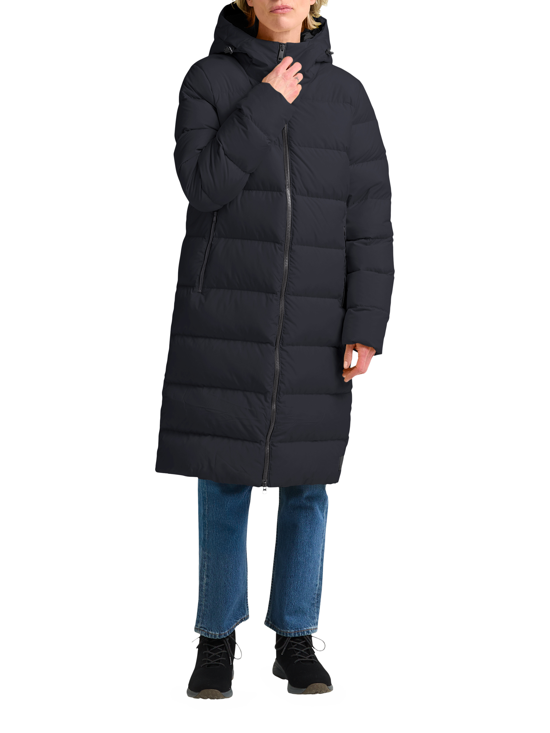 Product image 1 of 6, which shows Jack Wolfskin Frozen Palace Coat, Dark Navy, M