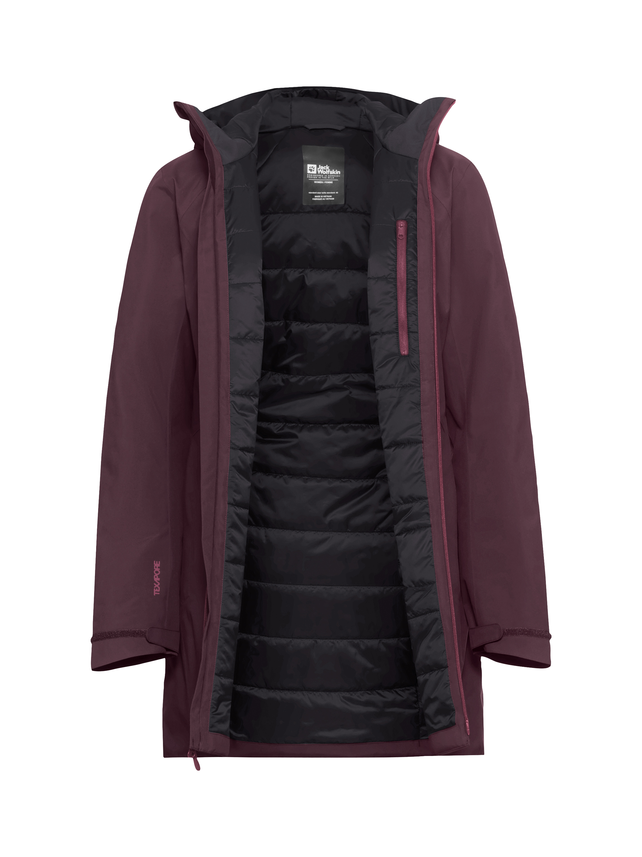 Product image 4 of 6, which shows Jack Wolfskin Heidelstein Jacket, Amaranth, S