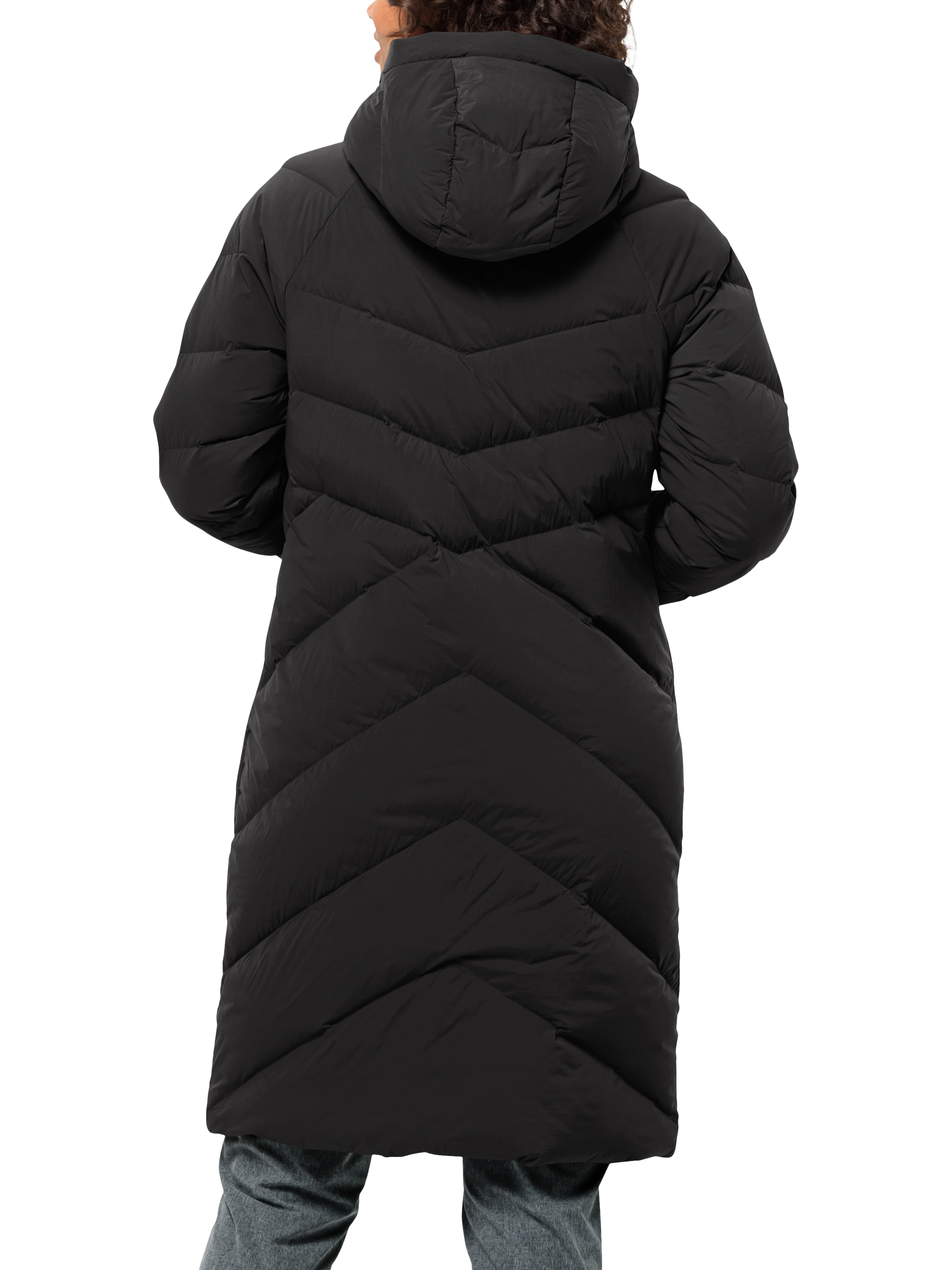 Product image 2 of 5, which shows Jack Wolfskin Marienplatz Padded Coat, Black, M