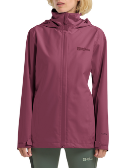 Jack Wolfskin Trail Time 2L Waterproof Jacket, Raisin, Raisin