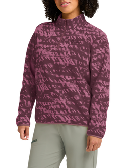 Jack Wolfskin Big Sky Half Zip Fleece Top, Raisin, Raisin