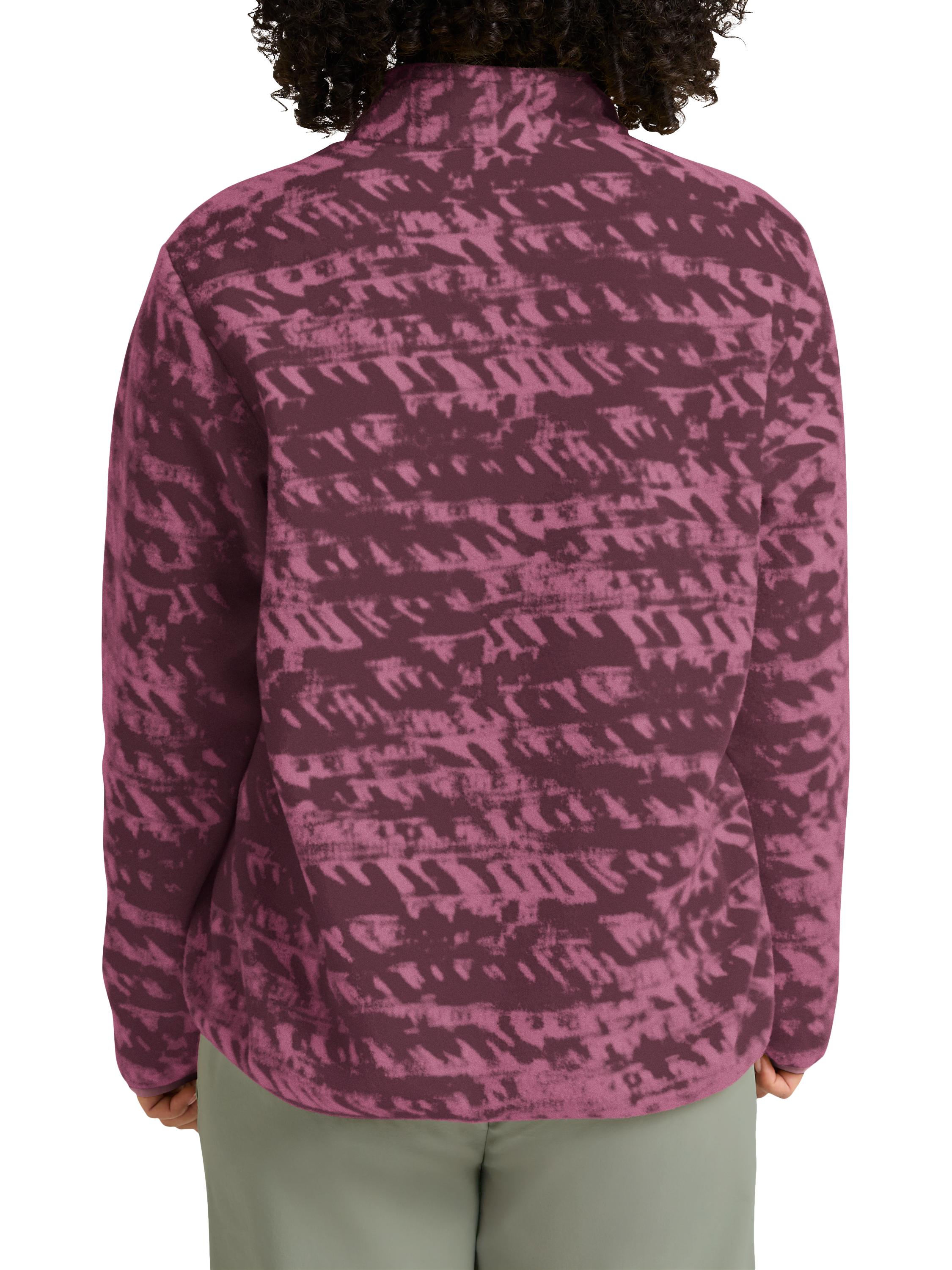 Product image 2 of 6, which shows Jack Wolfskin Big Sky Half Zip Fleece Top, Raisin, XS