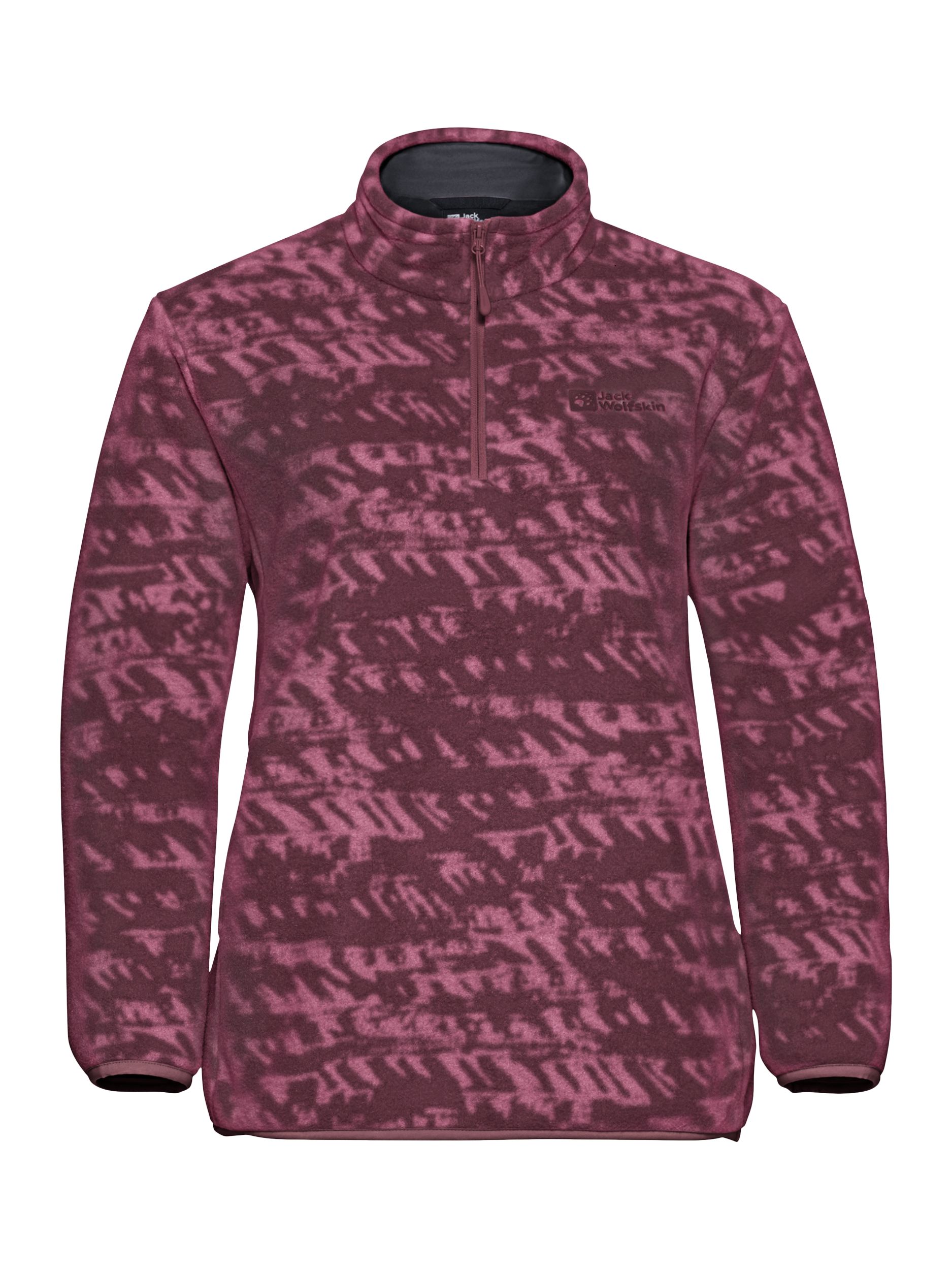 Product image 6 of 6, which shows Jack Wolfskin Big Sky Half Zip Fleece Top, Raisin, XS