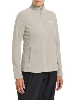 Jack Wolfskin Taunus Zip Midlayer Fleece, Pale Sand, Pale Sand
