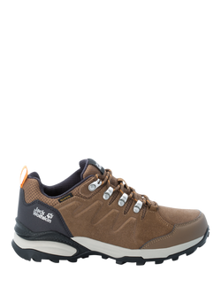 Jack Wolfskin Refugio Texapore 2 Suede Hiking Boots, Brown/Apricot, Brown / Apricot