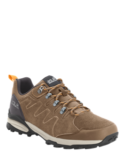 Jack Wolfskin Refugio Texapore 2 Suede Hiking Boots, Brown/Apricot - view 2, Brown / Apricot