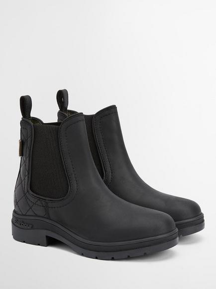 Barbour Amble Leather Blend Chelsea Boots, Black - view 2, Black