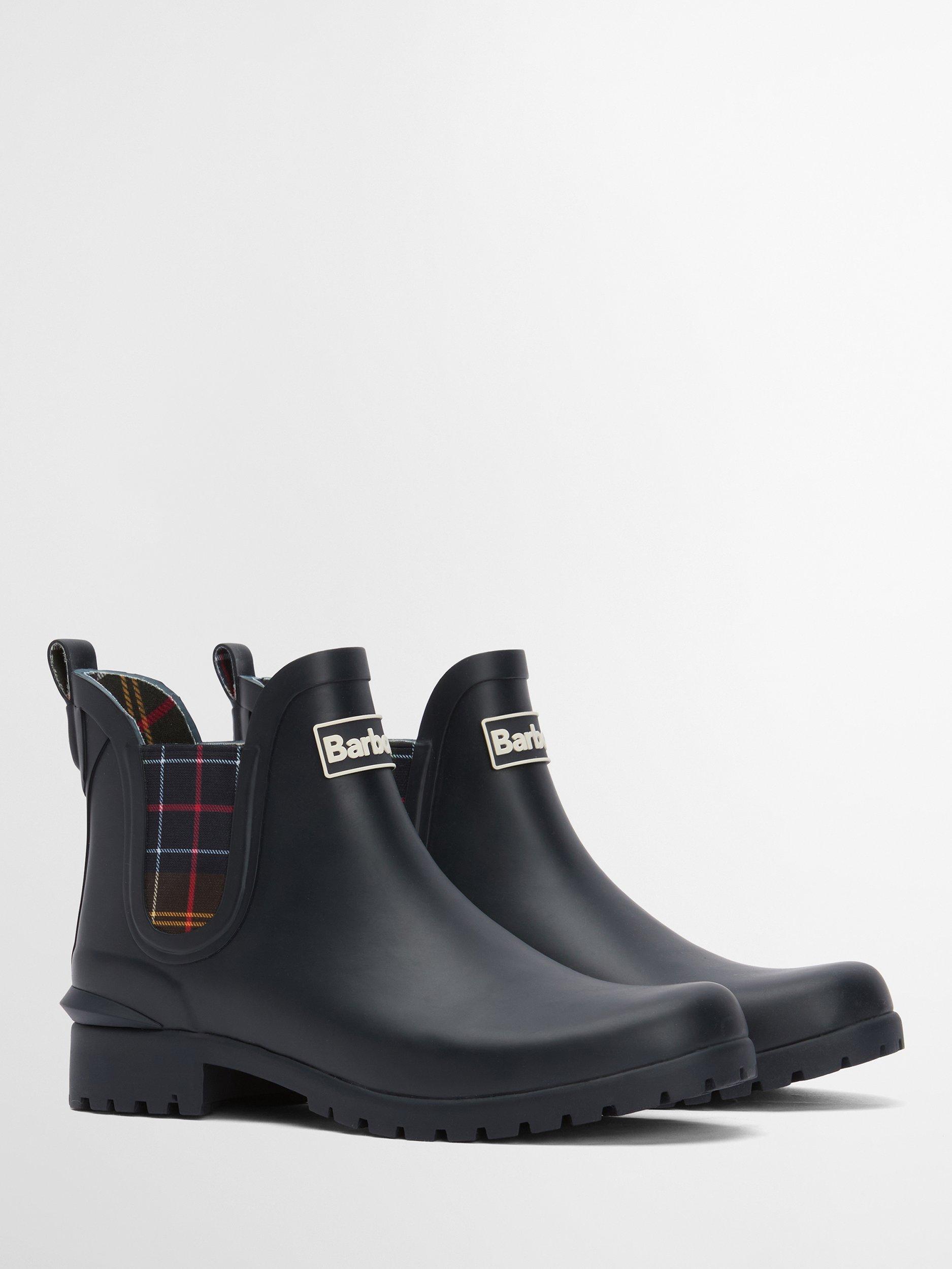 Product image 2 of 10, which shows Barbour Wilton Wellington Boots, Navy, 3