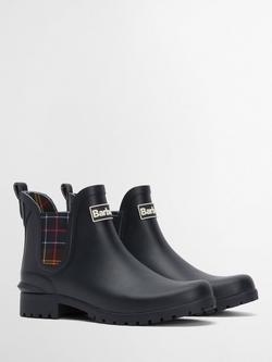 Barbour Wilton Wellington Boots, Navy - view 2, Navy