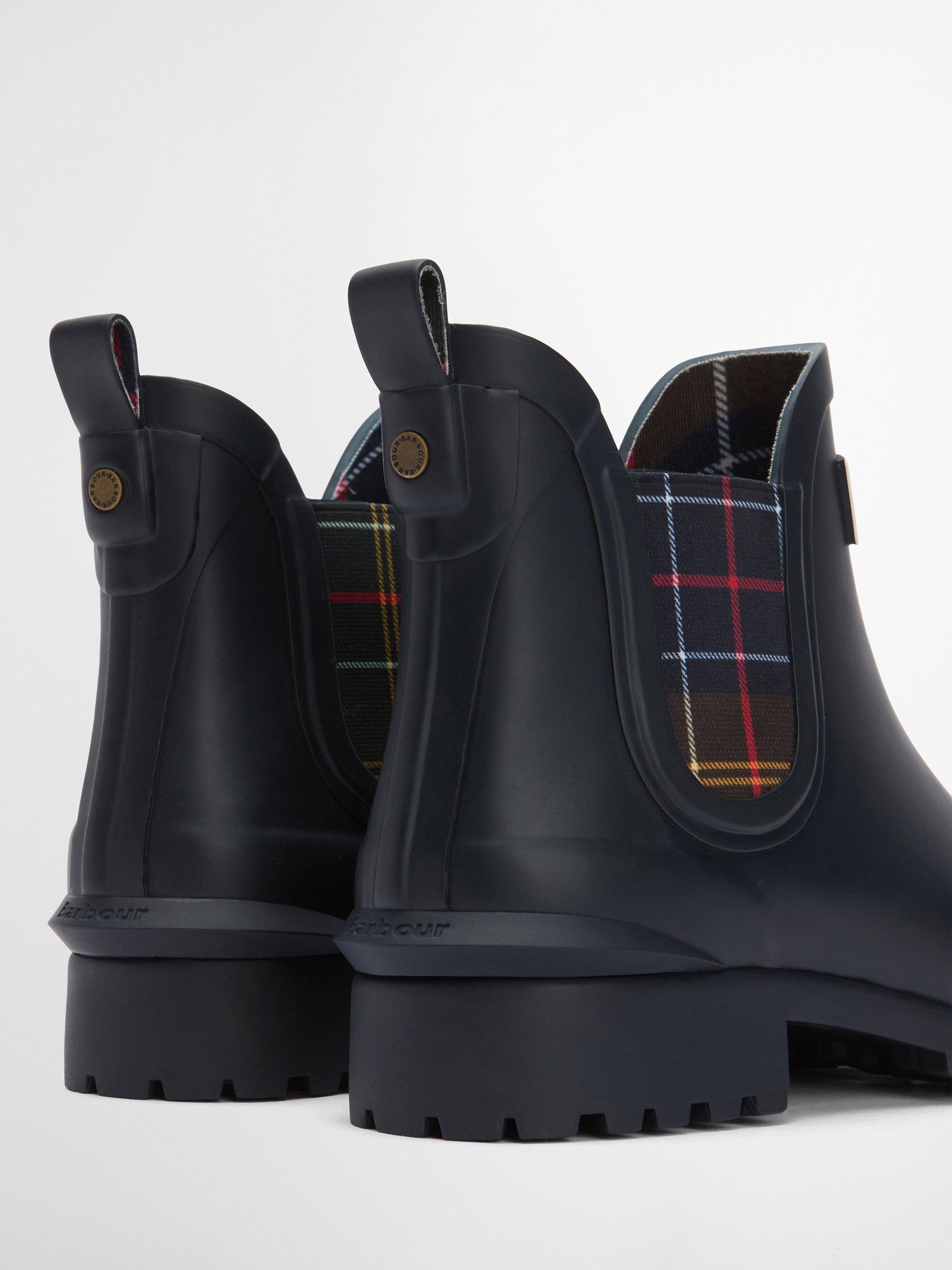 Product image 5 of 10, which shows Barbour Wilton Wellington Boots, Navy, 3