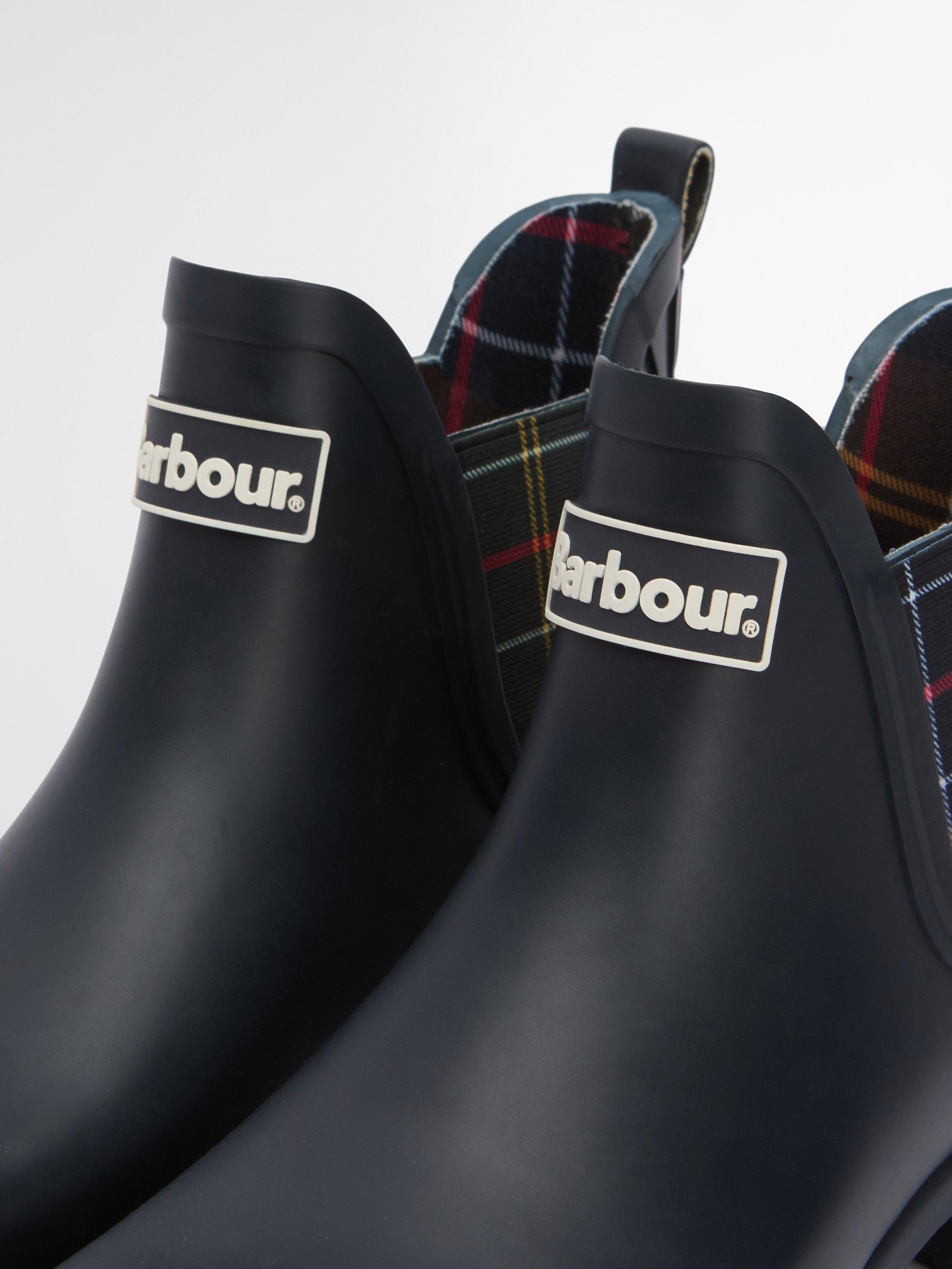 Product image 7 of 10, which shows Barbour Wilton Wellington Boots, Navy, 3