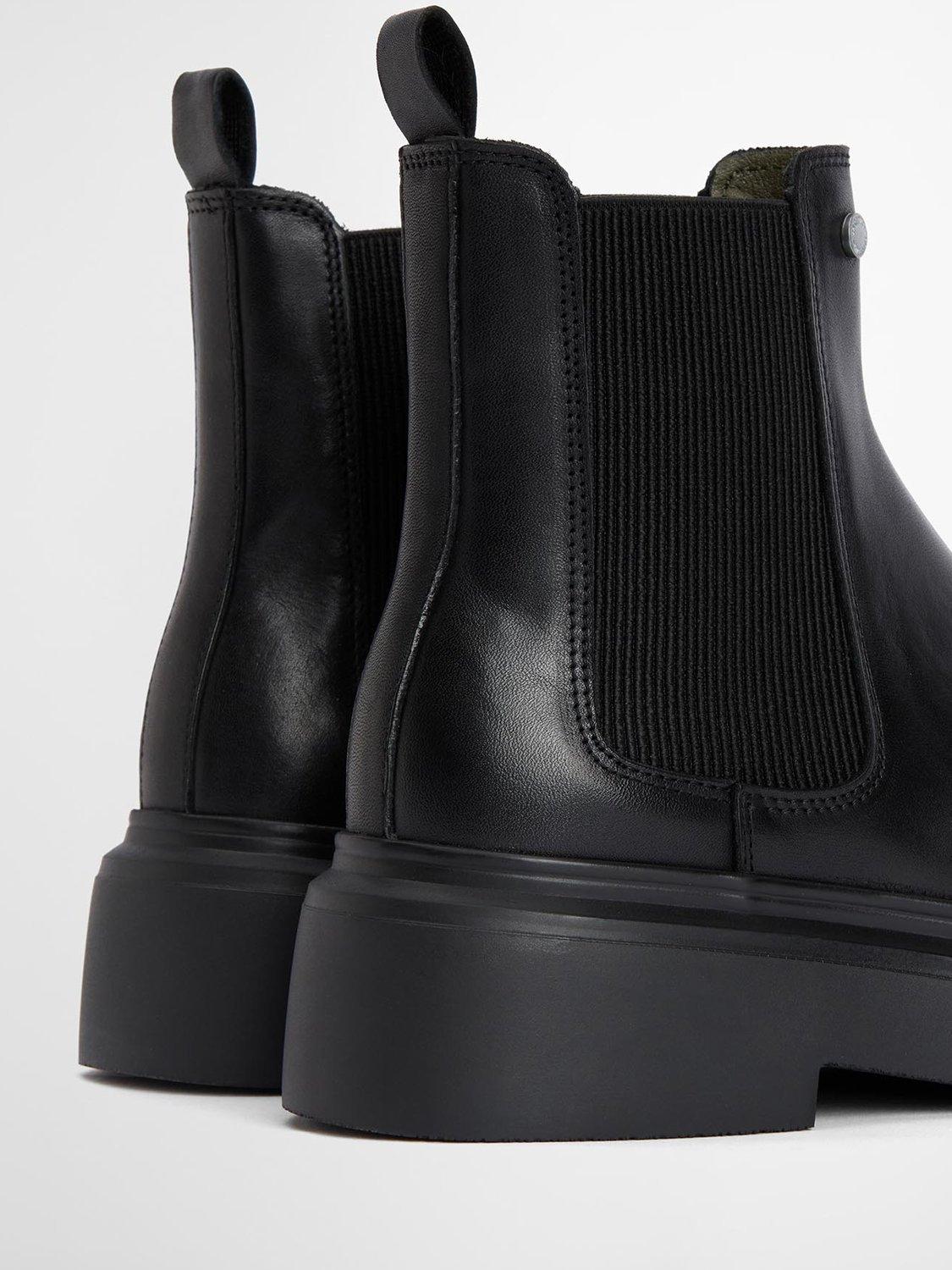 Barbour Celina Leather Blend Chelsea Boots, Black
