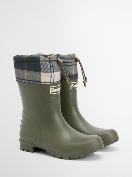 Barbour Mowbray Wellington Boots, Green/Multi - view 2, Green/Multi
