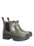 Barbour Halton Ankle Wellies, Green/Black