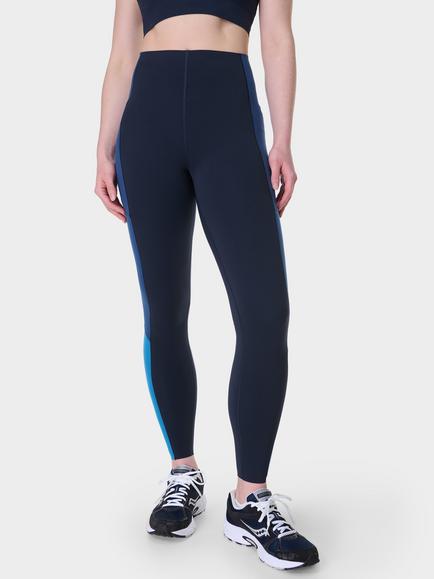 Sweaty Betty Power UltraSculpt High Waisted 7/8 Gym Leggings, Navy Fluxblue Tidal