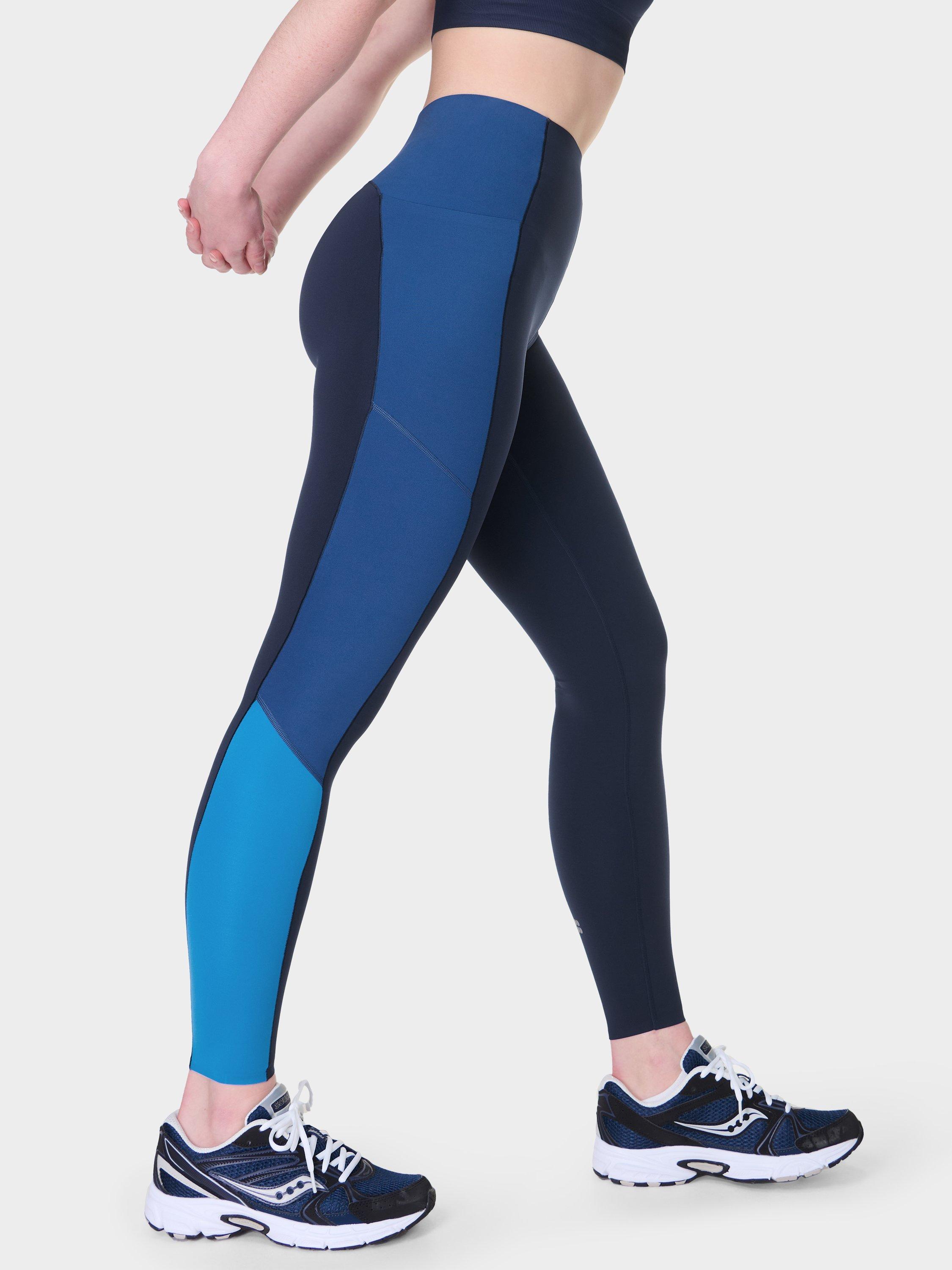 Product image 2 of 9, which shows Sweaty Betty Power UltraSculpt High Waisted 7/8 Gym Leggings, Navy Fluxblue Tidal, XXS