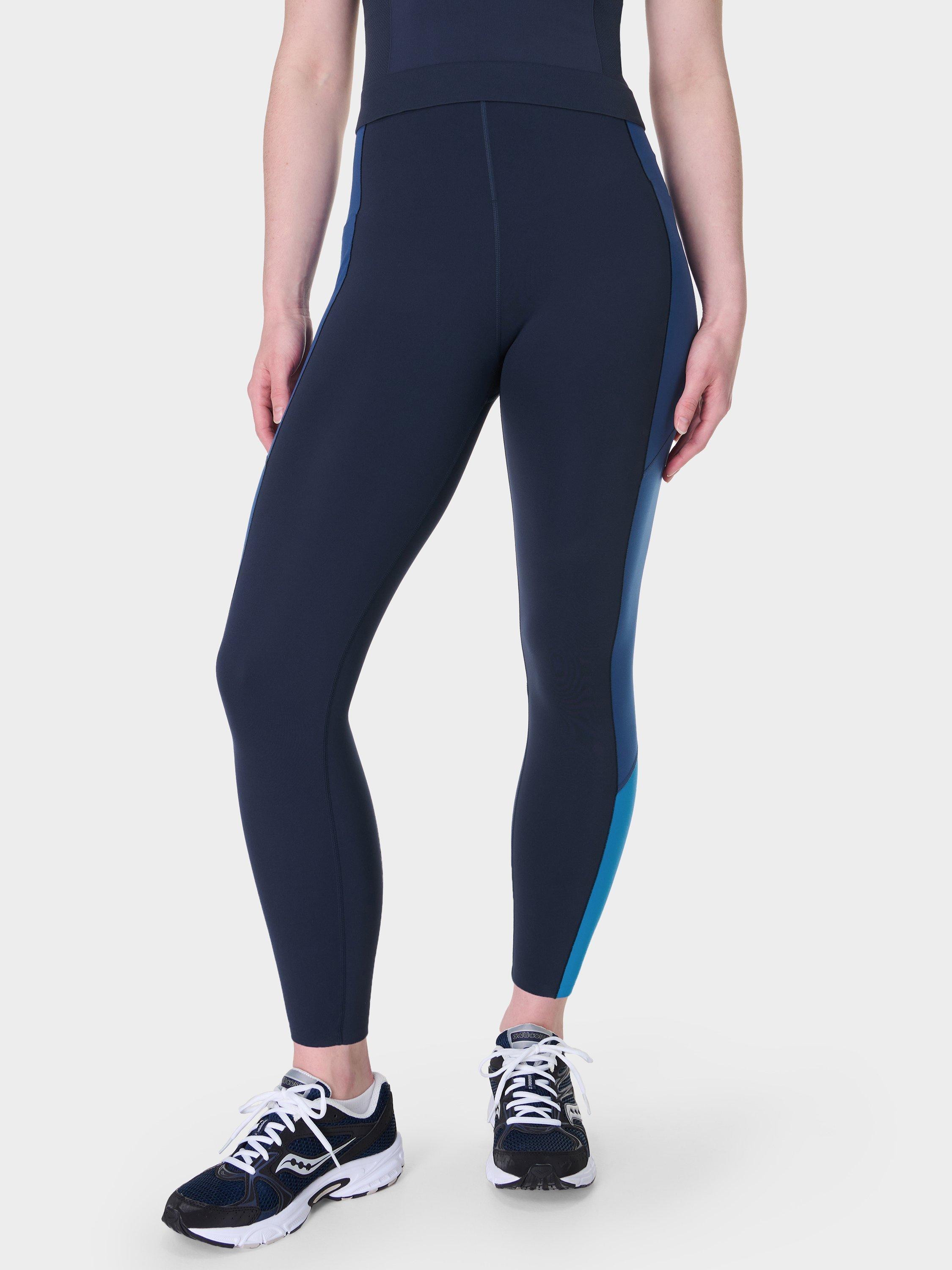 Product image 1 of 9, which shows Sweaty Betty Power Ultra Sculpt High Waisted Gym Leggings, Navy Fluxblue Tidal, S