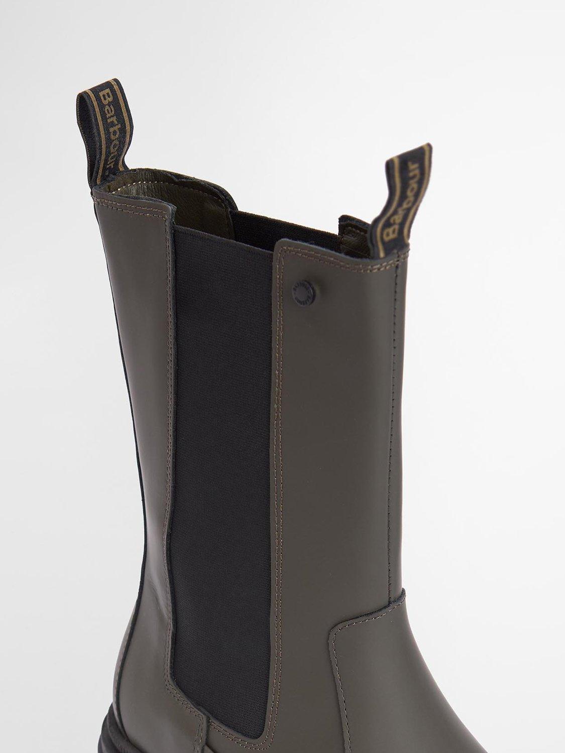 Product image 8 of 9, which shows Barbour Sidneigh Leather Blend Chelsea Boots, Olive, 8