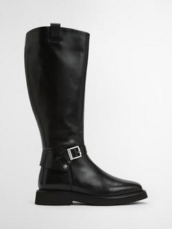 Barbour Theodora Leather Riding Boots, Black, Black
