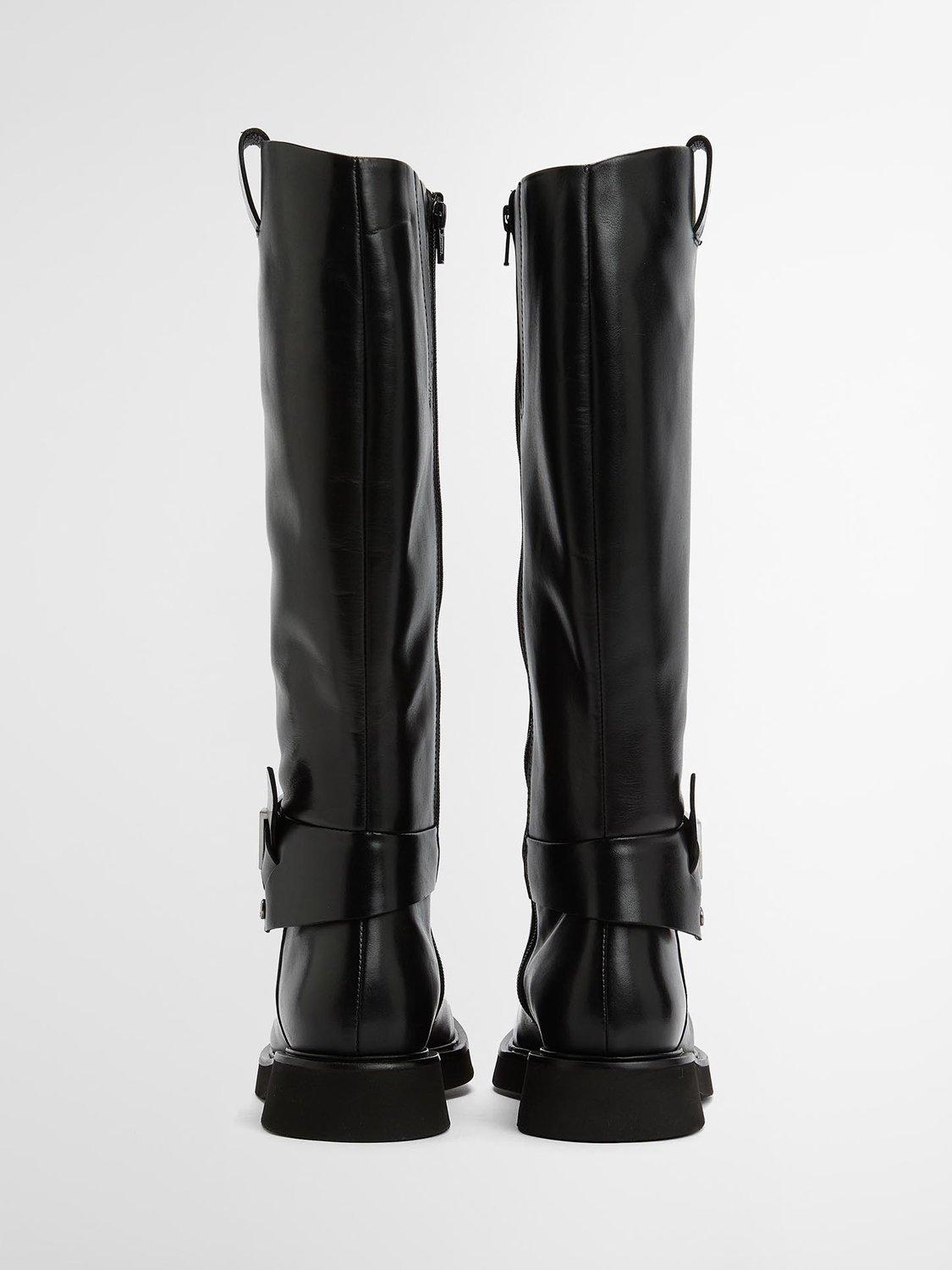 Product image 3 of 8, which shows Barbour Theodora Leather Riding Boots, Black, 5