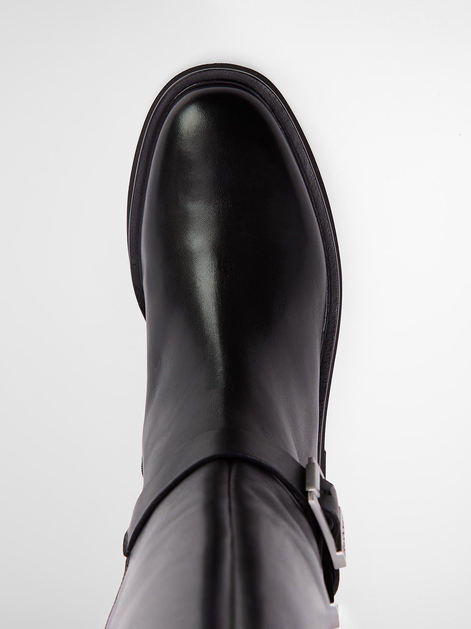Product image 6 of 8, which shows Barbour Theodora Leather Riding Boots, Black, 5