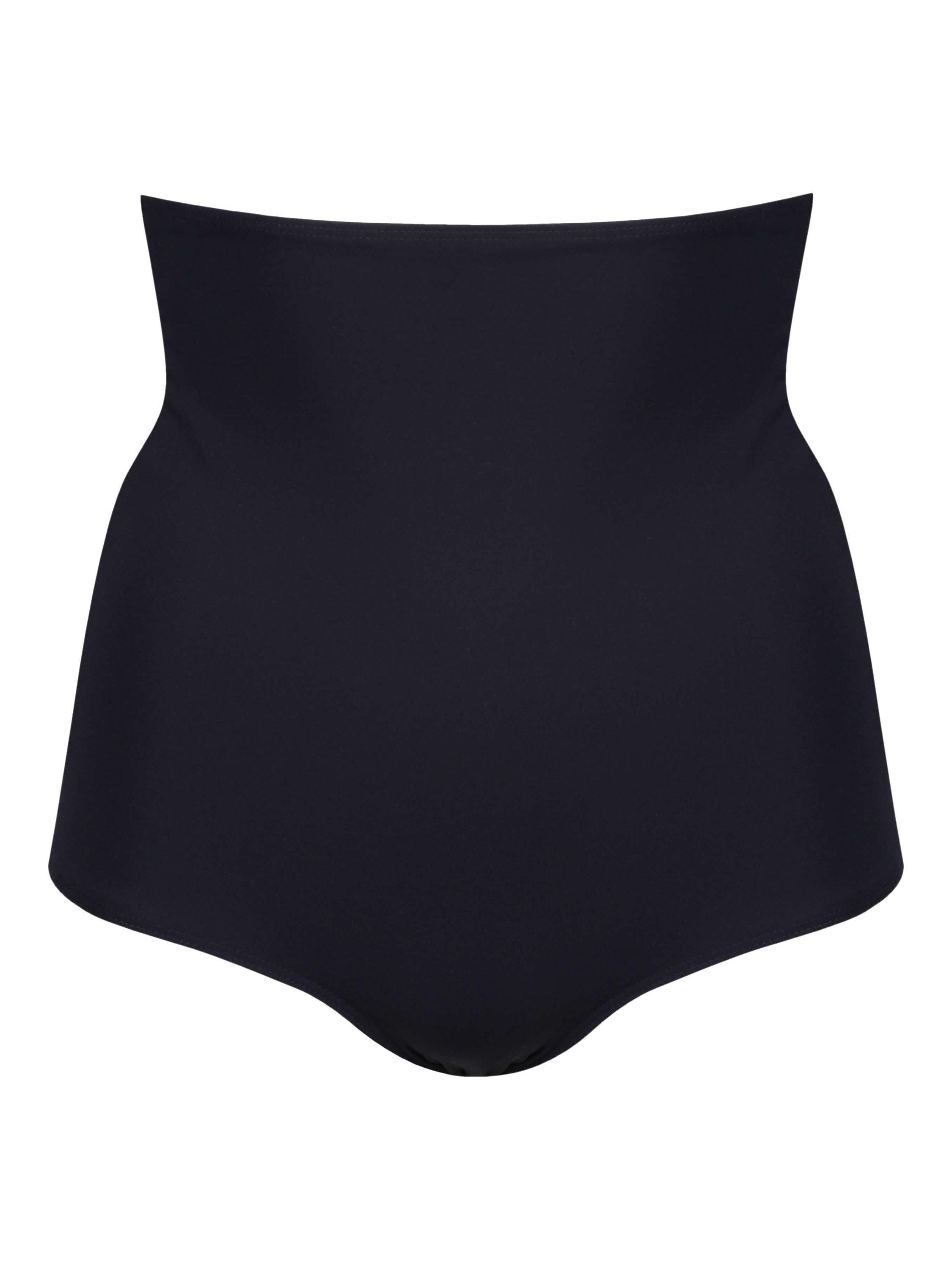 Product image 3 of 4, which shows Davy J Jones High Waist Bikini Bottoms, Black Outer / Berry, 8