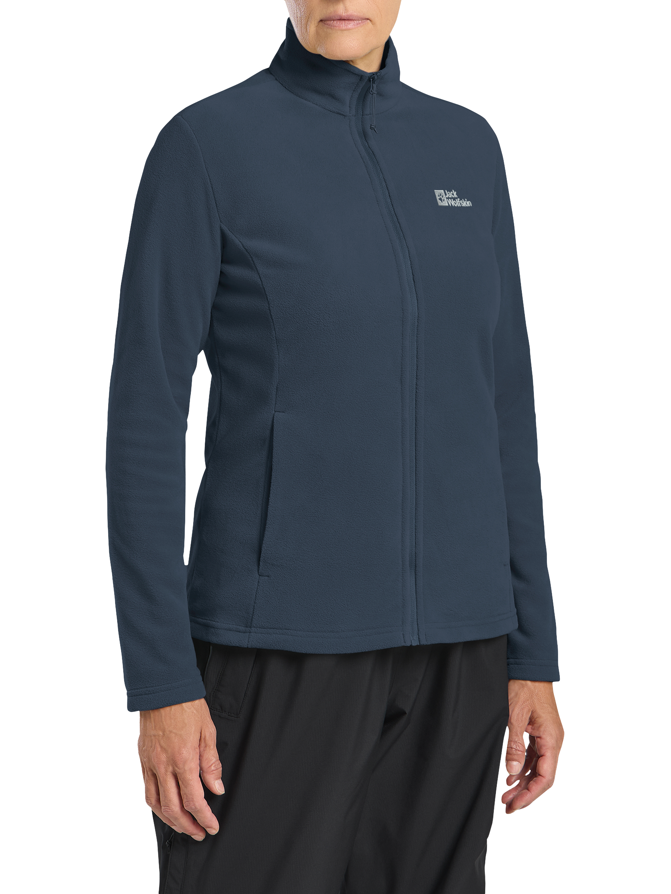 Product image 1 of 5, which shows Jack Wolfskin Taunus Zip Midlayer Fleece, Midnight Sky, XS