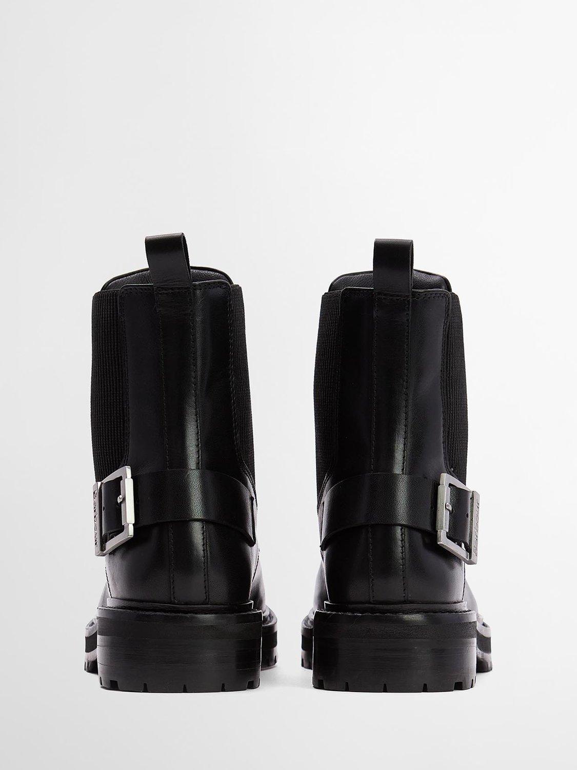 Product image 3 of 7, which shows Barbour Leonie Leather Blend Lace Up Boots, Black, 3