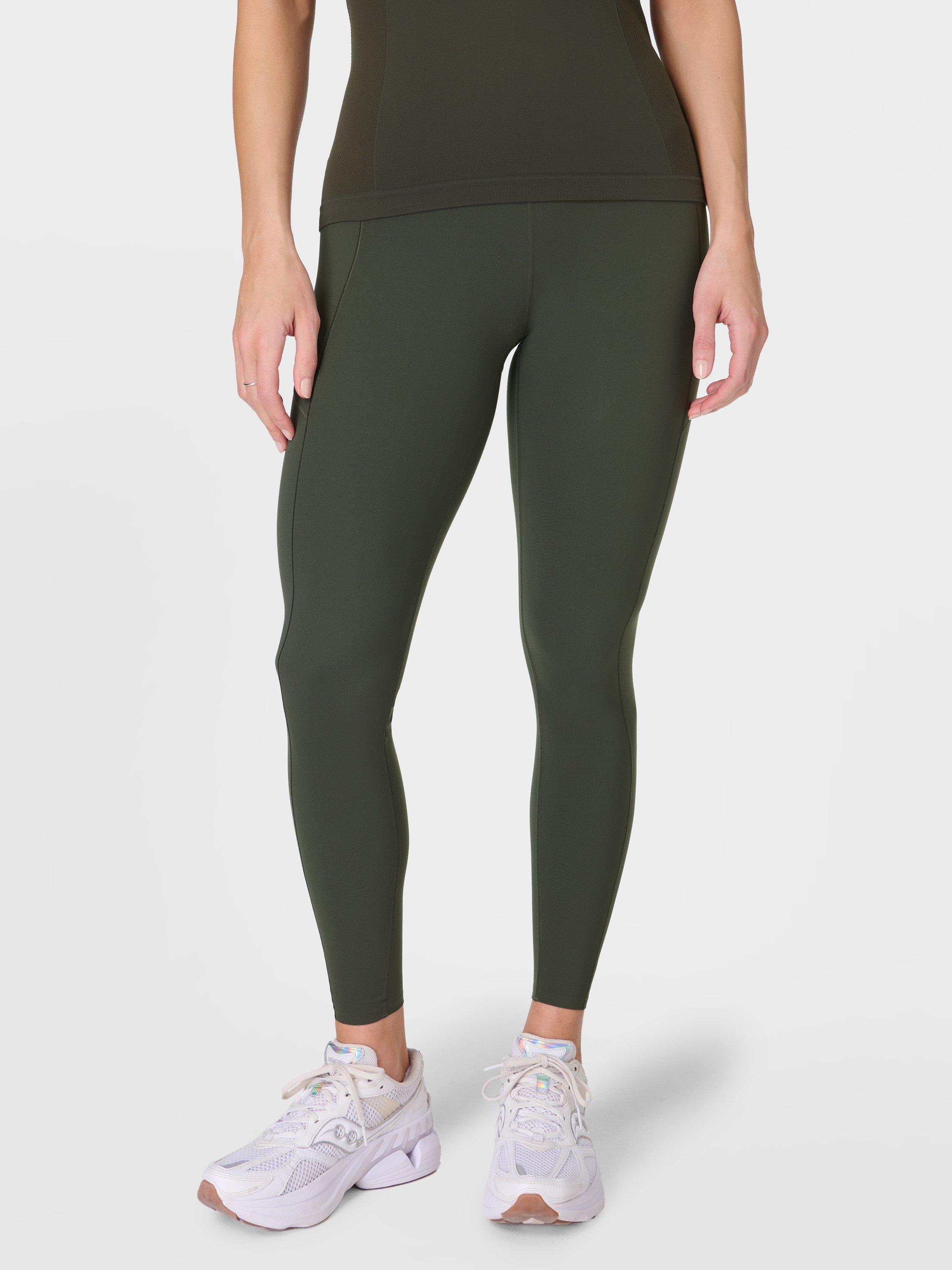 Product image 1 of 8, which shows Sweaty Betty Power Ultra Sculpt High Waisted Gym Leggings, Dark Forest Green, XXS