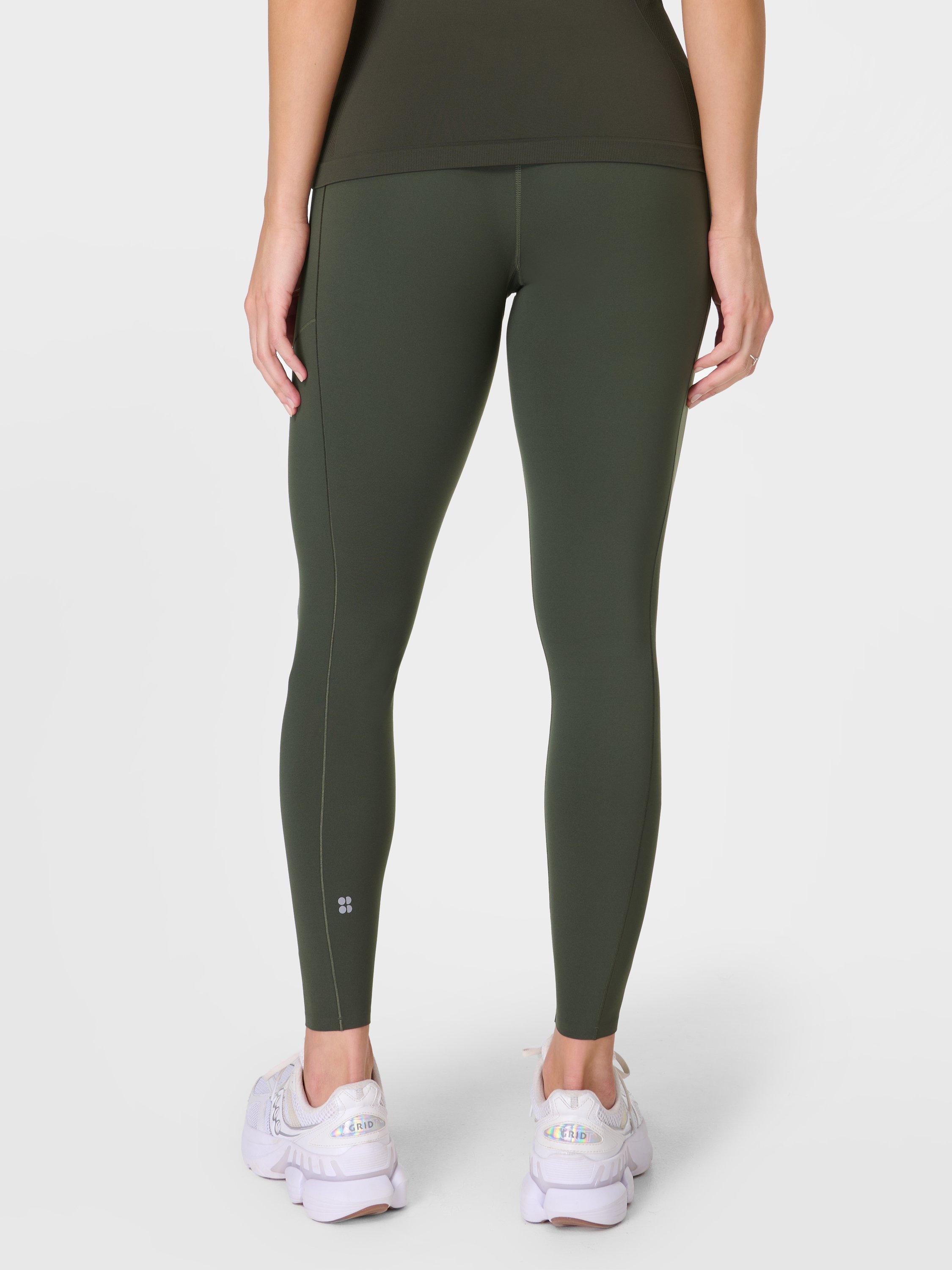 Product image 2 of 8, which shows Sweaty Betty Power Ultra Sculpt High Waisted Gym Leggings, Dark Forest Green, XXS