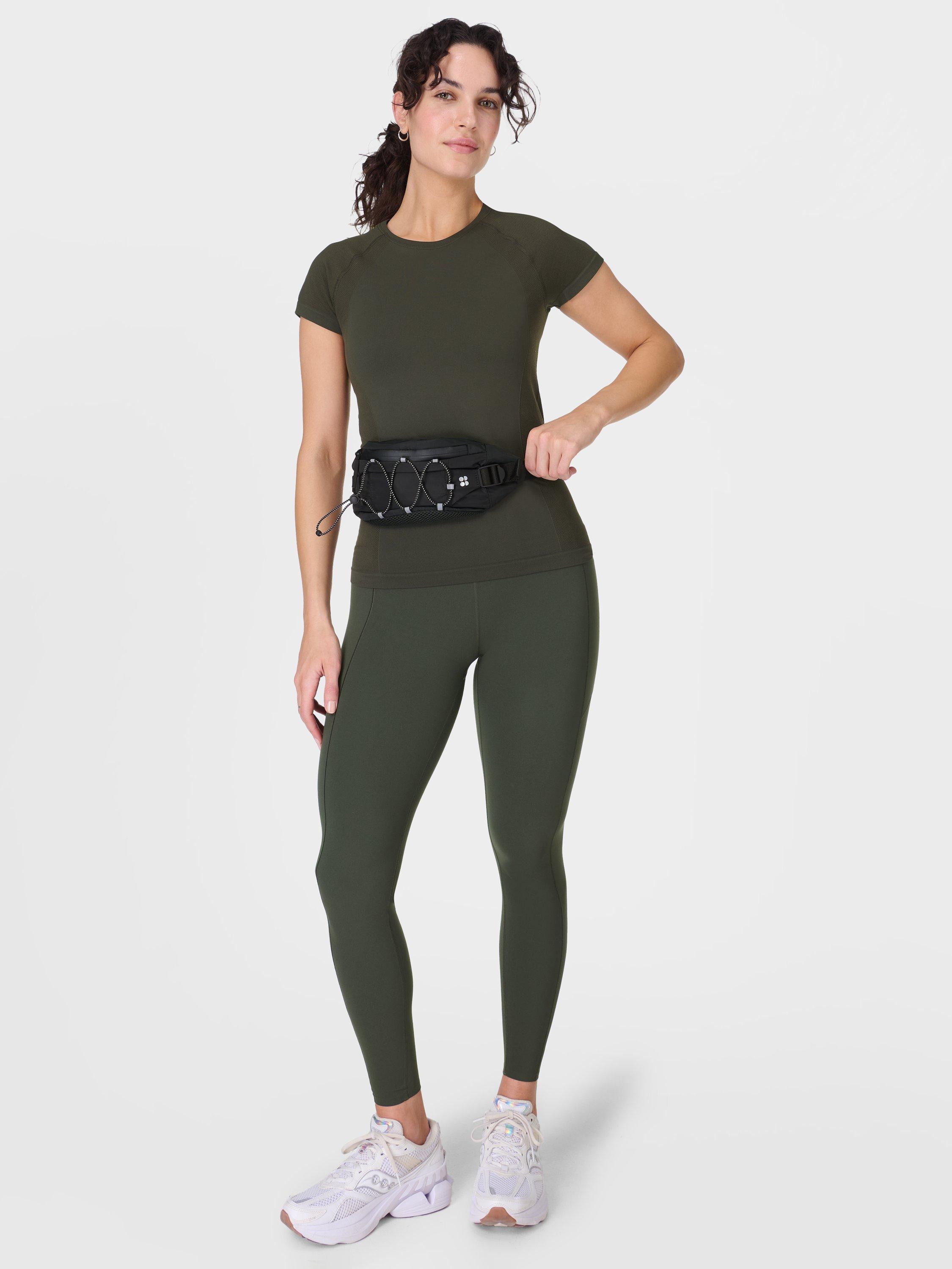 Product image 8 of 8, which shows Sweaty Betty Power Ultra Sculpt High Waisted Gym Leggings, Dark Forest Green, XXS