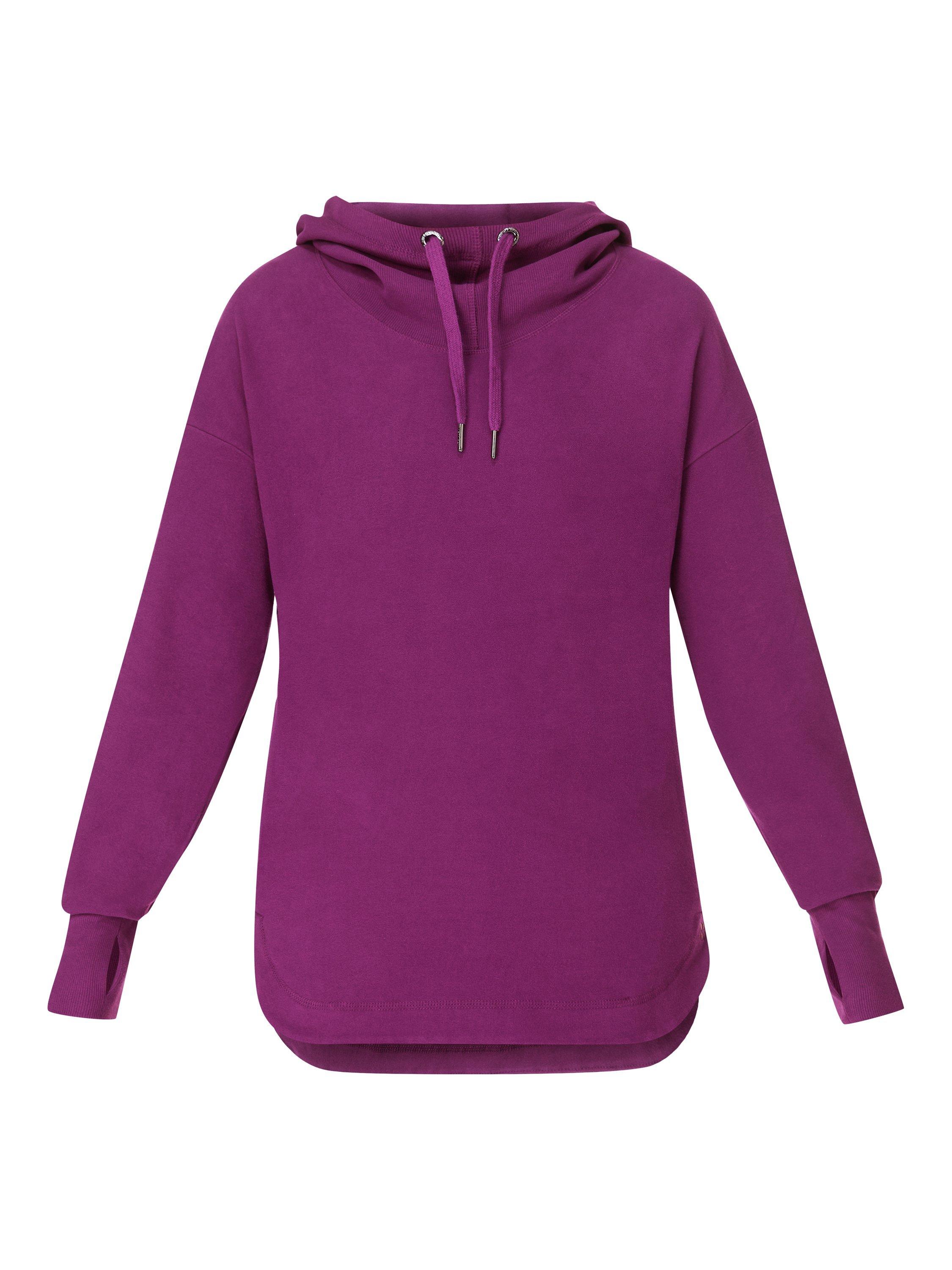 Product image 7 of 7, which shows Sweaty Betty Escape Luxe Fleece Hoodie, Berry Purple, XXS