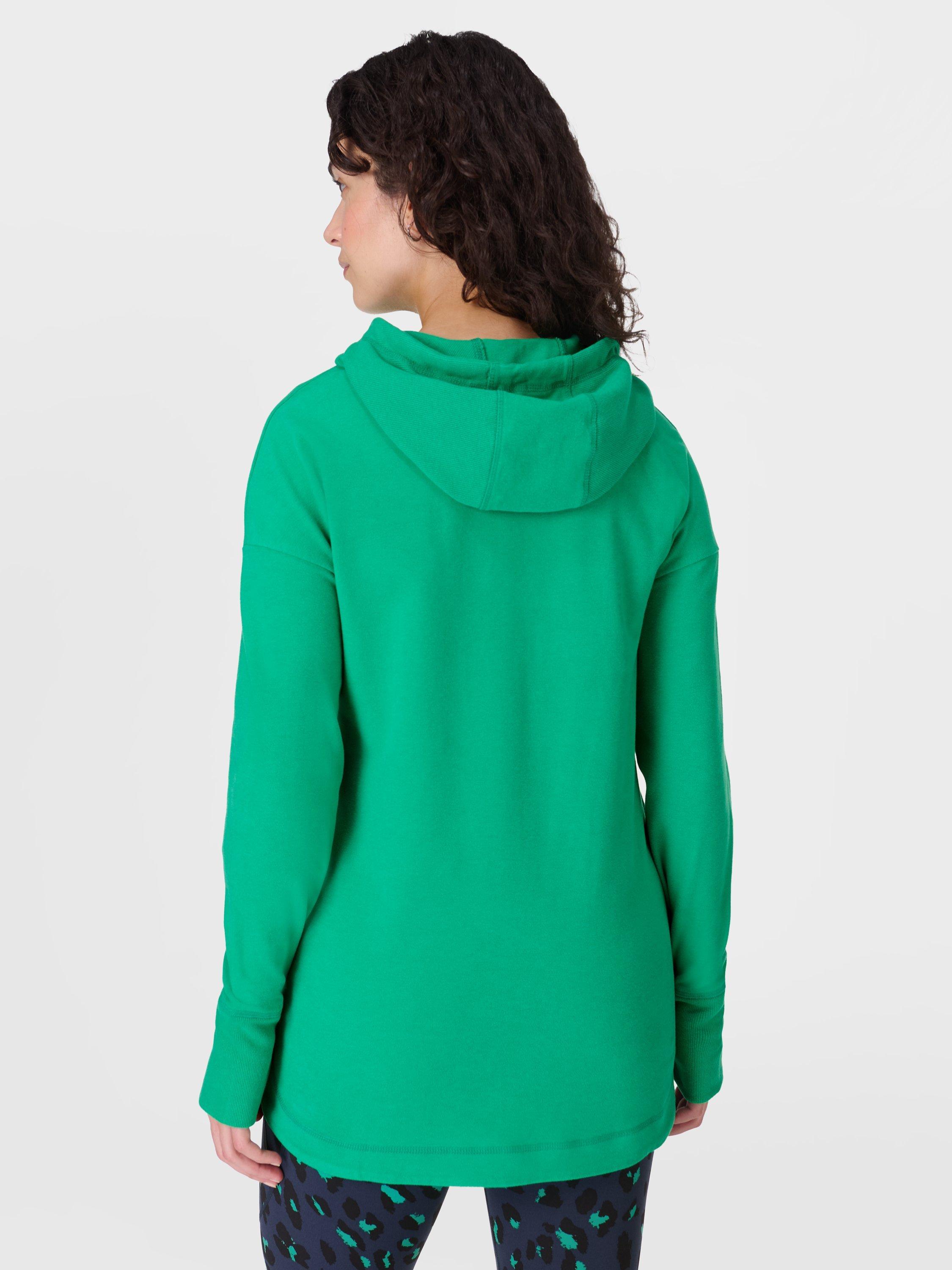 Product image 4 of 8, which shows Sweaty Betty Escape Luxe Fleece Hoodie, Vivid Green, XS