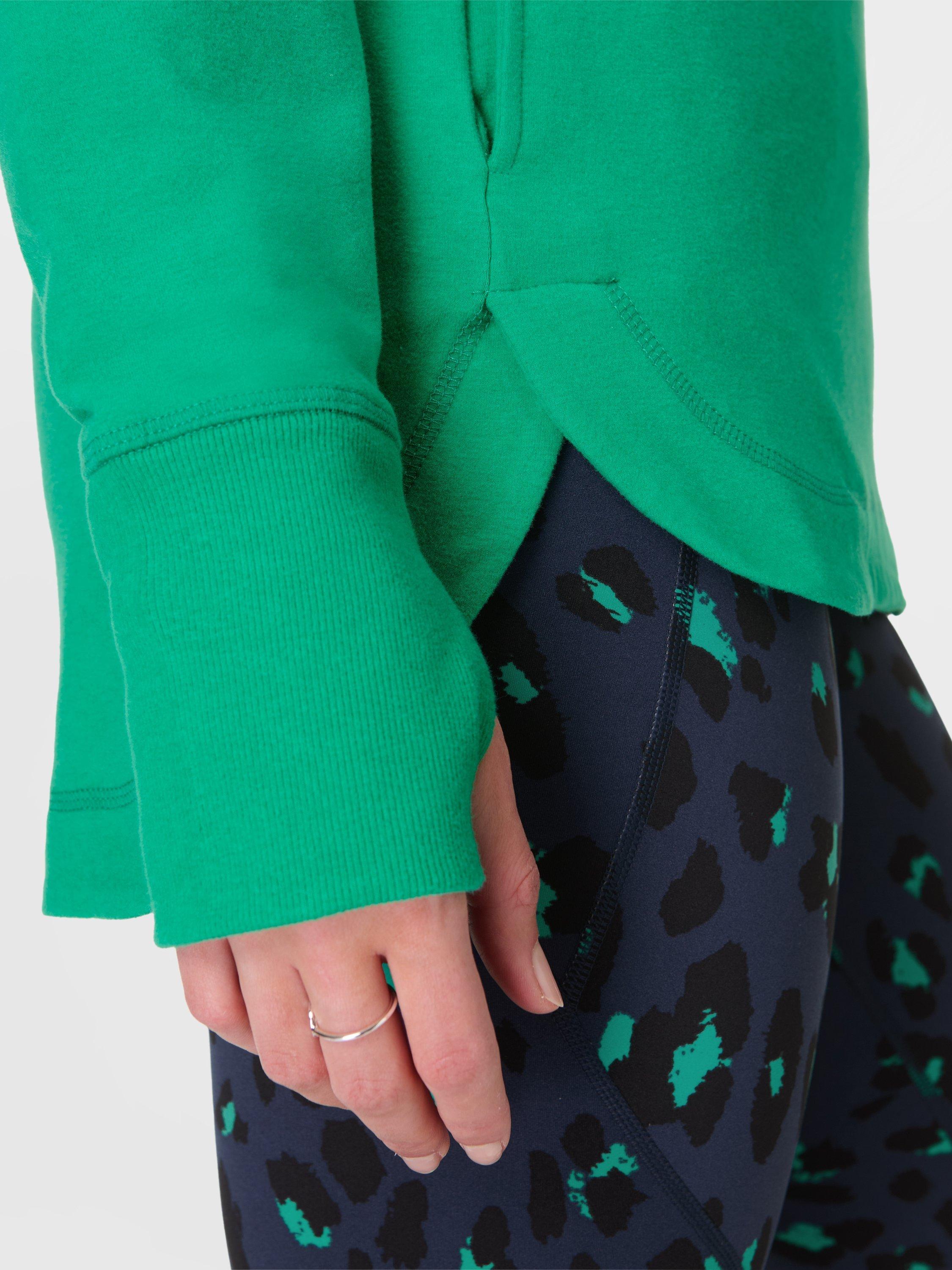 Product image 7 of 8, which shows Sweaty Betty Escape Luxe Fleece Hoodie, Vivid Green, XS