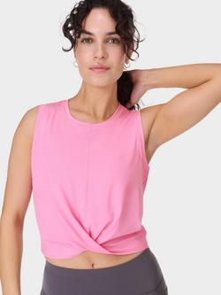 Sweaty Betty Breathe Easy Twist Front Tank Top - view 2, Sparkling Pink