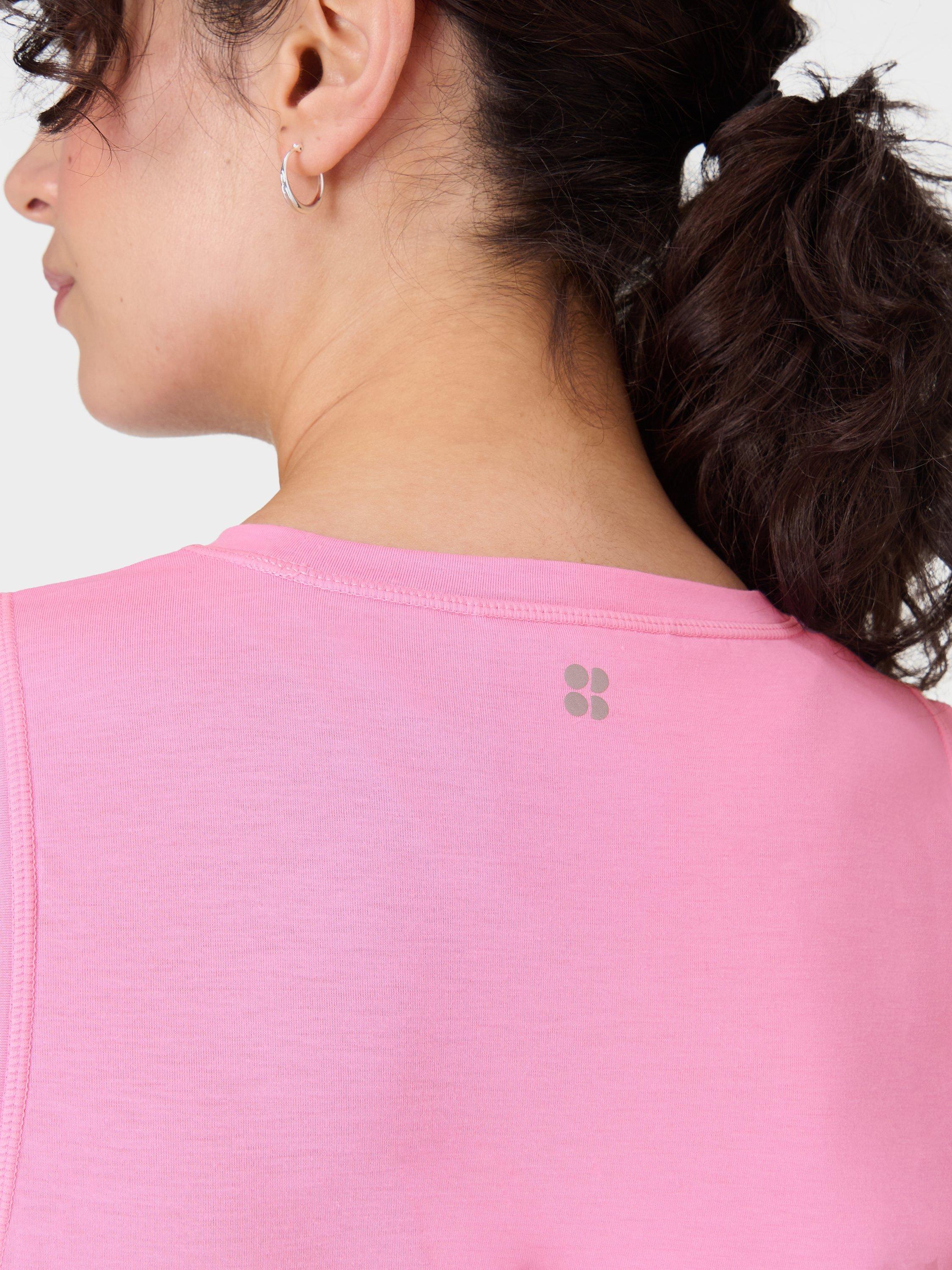 Product image 5 of 7, which shows Sweaty Betty Breathe Easy Twist Front Tank Top, Sparkling Pink, S