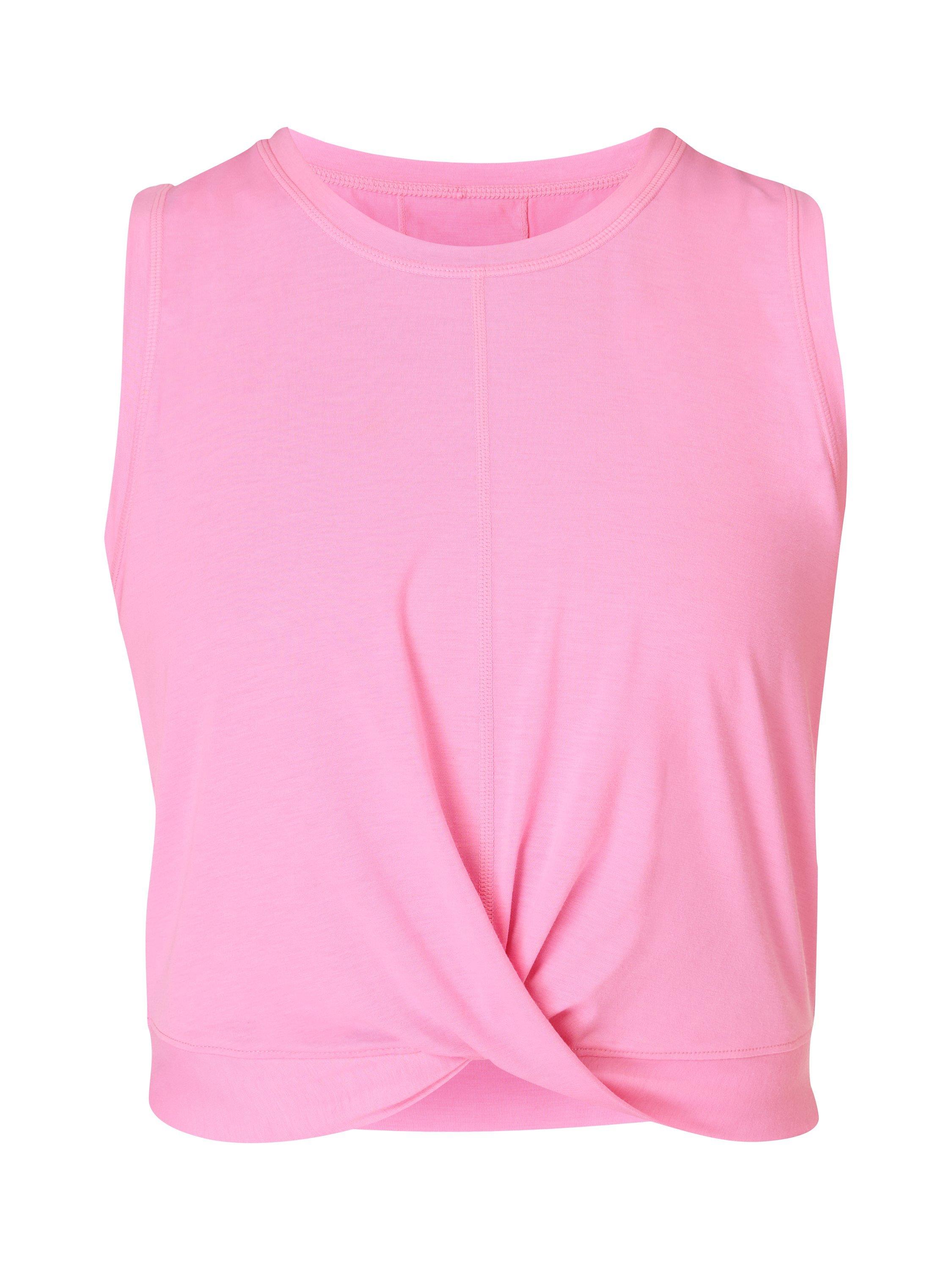 Product image 7 of 7, which shows Sweaty Betty Breathe Easy Twist Front Tank Top, Sparkling Pink, S