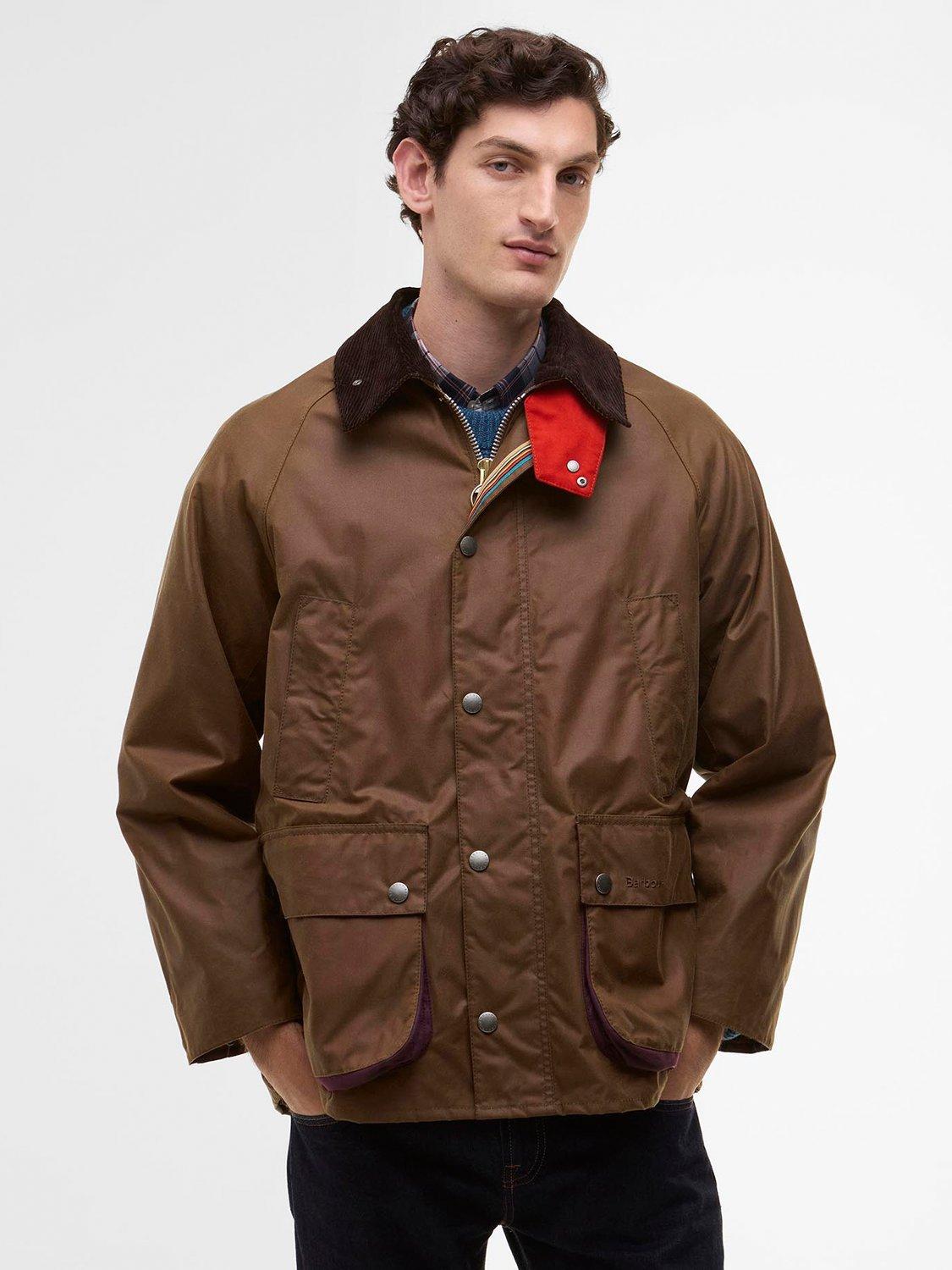Barbour X Paul Smith Oversized Bedale Waxed Cotton Jacket, Tan