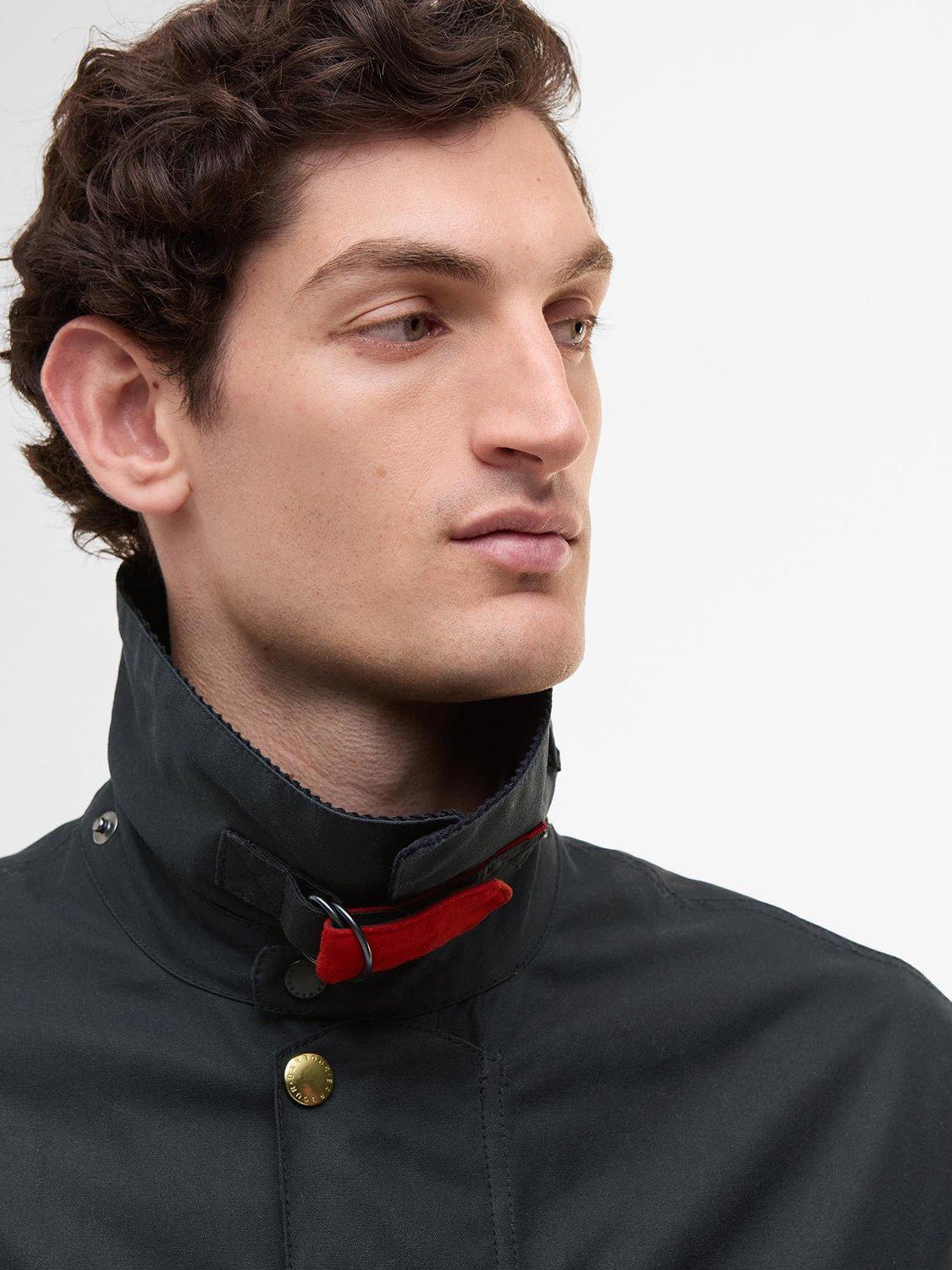 Product image 2 of 10, which shows Barbour X Paul Smith Beeston Waxed Cotton Jacket, Navy, 38R