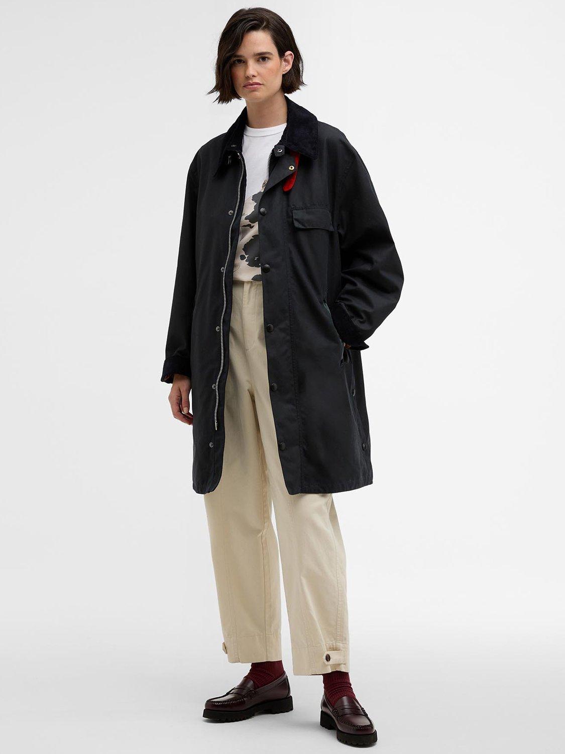 Product image 5 of 10, which shows Barbour X Paul Smith Beeston Waxed Cotton Jacket, Navy, 38R