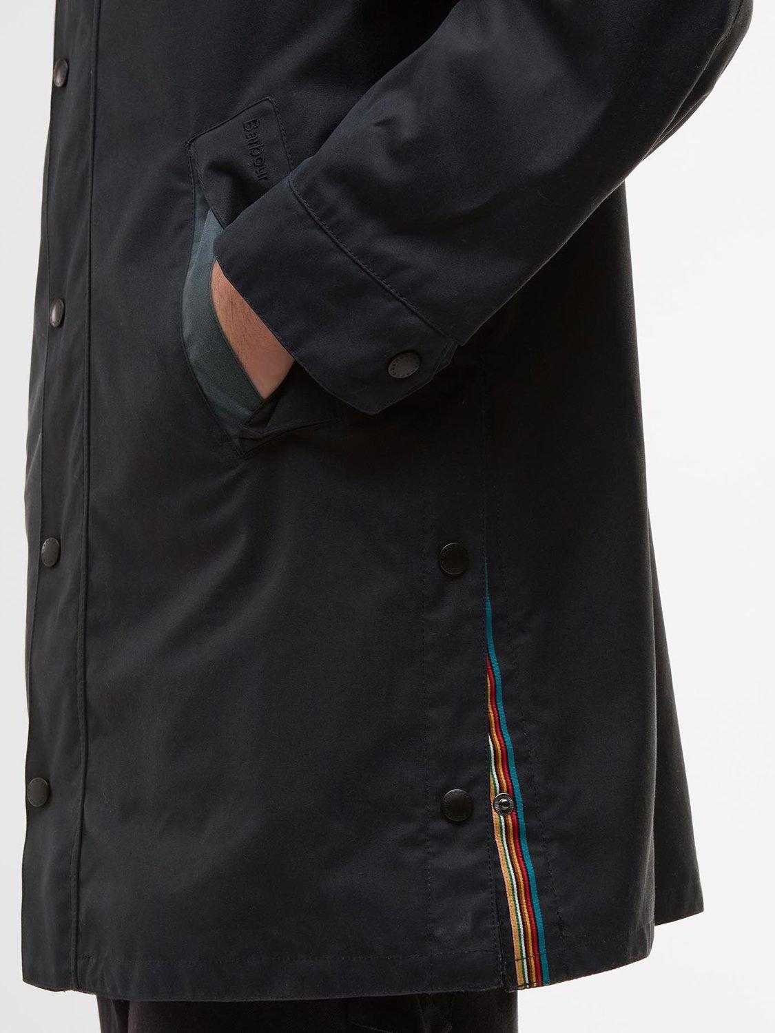 Product image 9 of 10, which shows Barbour X Paul Smith Beeston Waxed Cotton Jacket, Navy, 38R