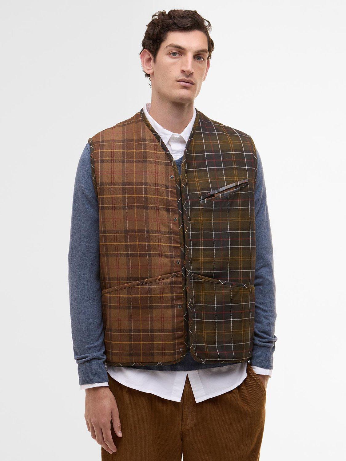 Barbour X Paul Smith Tartan Gilet, Green/Multi