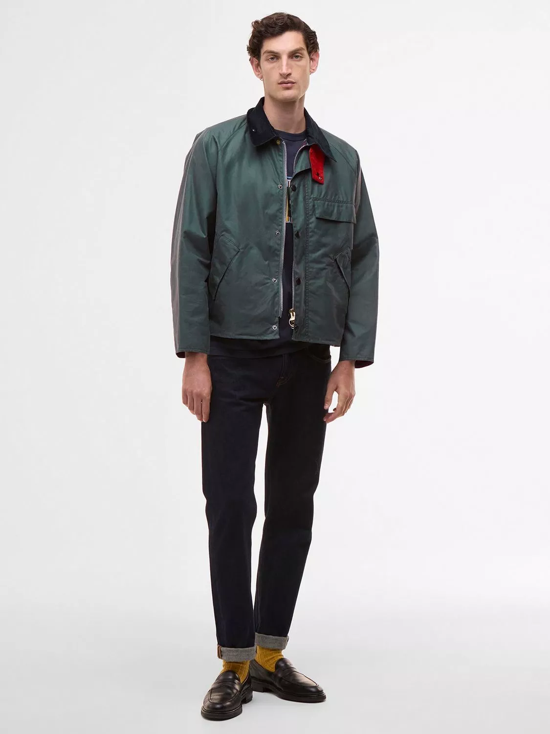 Barbour X Paul Smith Transport Waxed Cotton Jacket, Dark Slate
