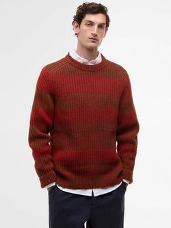 Barbour X Paul Smith Wool Saddle Crew Neck Jumper, Rosette Red, Rosette Red