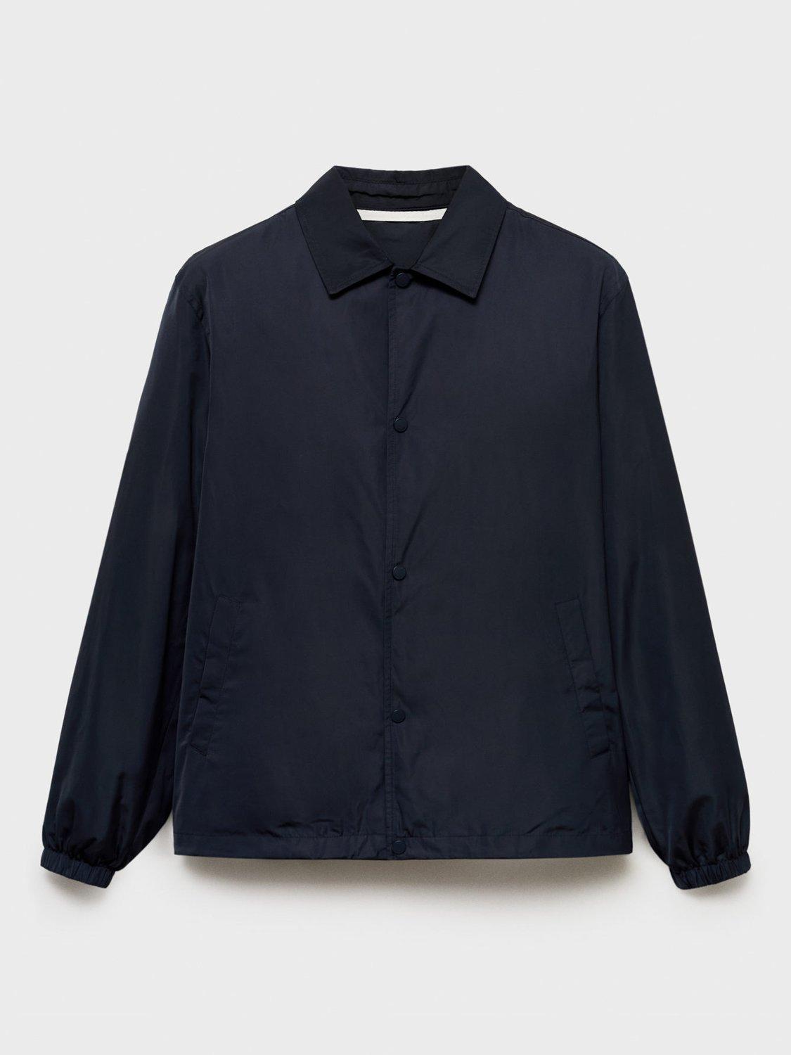 Product image 3 of 8, which shows Mango Logi Button Down Jacket, Navy, XXL